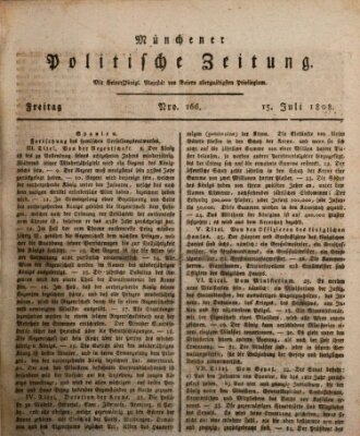 Münchener politische Zeitung (Süddeutsche Presse) Freitag 15. Juli 1808