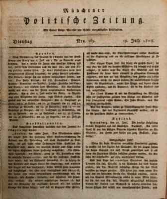 Münchener politische Zeitung (Süddeutsche Presse) Dienstag 19. Juli 1808