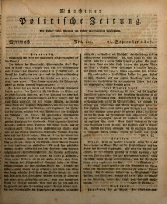 Münchener politische Zeitung (Süddeutsche Presse) Mittwoch 21. September 1808