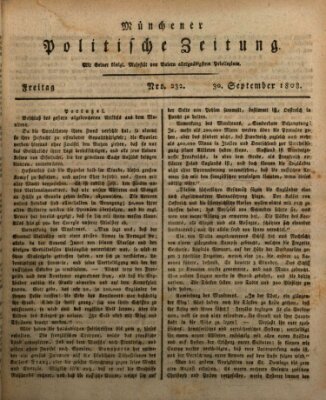 Münchener politische Zeitung (Süddeutsche Presse) Freitag 30. September 1808