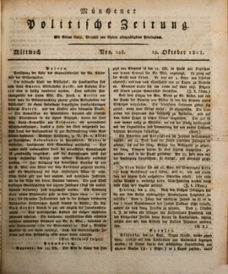 Münchener politische Zeitung (Süddeutsche Presse) Mittwoch 19. Oktober 1808