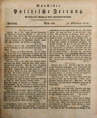 Münchener politische Zeitung (Süddeutsche Presse) Freitag 28. Oktober 1808