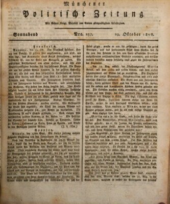 Münchener politische Zeitung (Süddeutsche Presse) Samstag 29. Oktober 1808