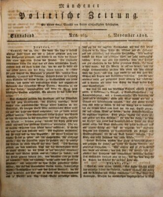 Münchener politische Zeitung (Süddeutsche Presse) Samstag 5. November 1808