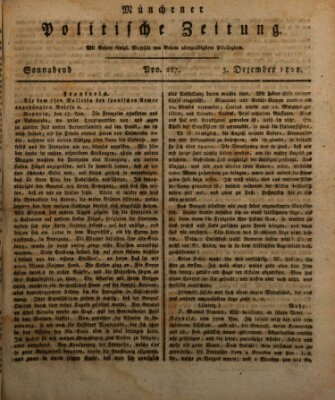 Münchener politische Zeitung (Süddeutsche Presse) Samstag 3. Dezember 1808