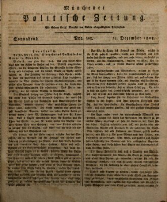 Münchener politische Zeitung (Süddeutsche Presse) Samstag 24. Dezember 1808