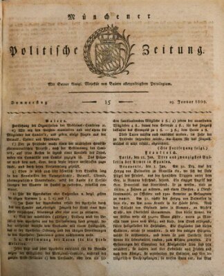 Münchener politische Zeitung (Süddeutsche Presse) Donnerstag 19. Januar 1809