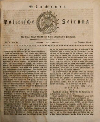 Münchener politische Zeitung (Süddeutsche Presse) Mittwoch 25. Januar 1809