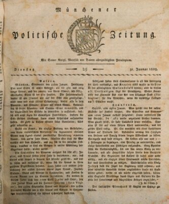 Münchener politische Zeitung (Süddeutsche Presse) Dienstag 31. Januar 1809