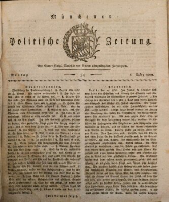 Münchener politische Zeitung (Süddeutsche Presse) Montag 6. März 1809