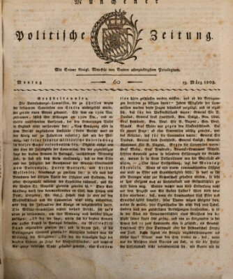 Münchener politische Zeitung (Süddeutsche Presse) Montag 13. März 1809