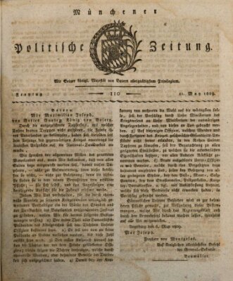 Münchener politische Zeitung (Süddeutsche Presse) Freitag 12. Mai 1809