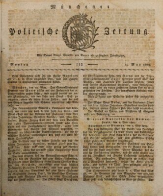 Münchener politische Zeitung (Süddeutsche Presse) Montag 15. Mai 1809