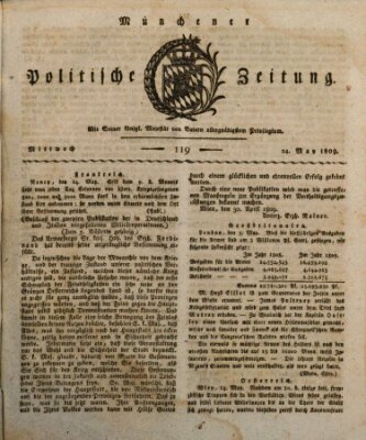 Münchener politische Zeitung (Süddeutsche Presse) Mittwoch 24. Mai 1809