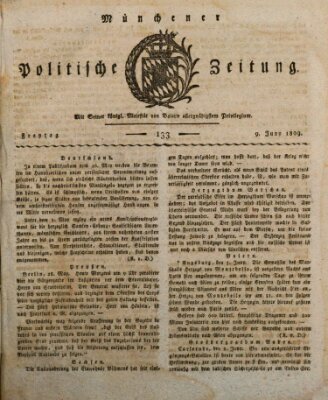 Münchener politische Zeitung (Süddeutsche Presse) Freitag 9. Juni 1809