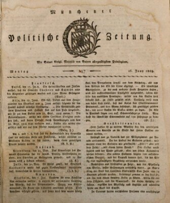 Münchener politische Zeitung (Süddeutsche Presse) Montag 26. Juni 1809