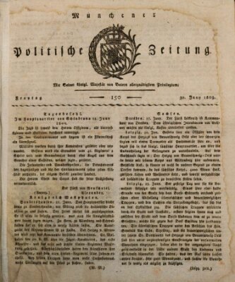 Münchener politische Zeitung (Süddeutsche Presse) Freitag 30. Juni 1809