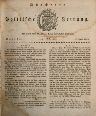 Münchener politische Zeitung (Süddeutsche Presse) Donnerstag 6. Juli 1809