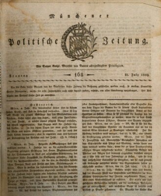 Münchener politische Zeitung (Süddeutsche Presse) Freitag 21. Juli 1809