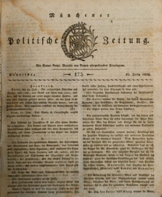 Münchener politische Zeitung (Süddeutsche Presse) Donnerstag 27. Juli 1809