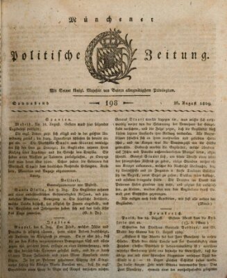 Münchener politische Zeitung (Süddeutsche Presse) Samstag 26. August 1809