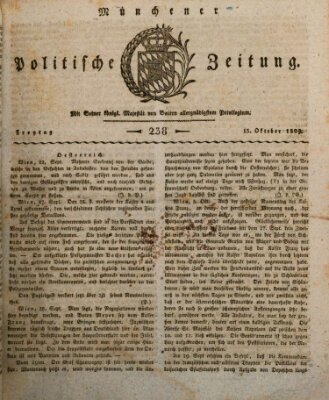 Münchener politische Zeitung (Süddeutsche Presse) Freitag 13. Oktober 1809