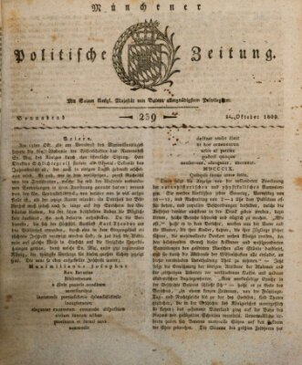 Münchener politische Zeitung (Süddeutsche Presse) Samstag 14. Oktober 1809