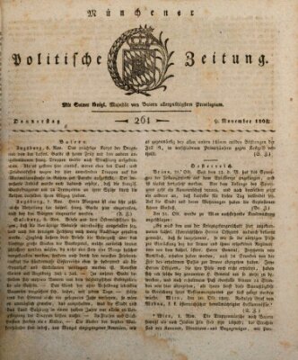 Münchener politische Zeitung (Süddeutsche Presse) Donnerstag 9. November 1809