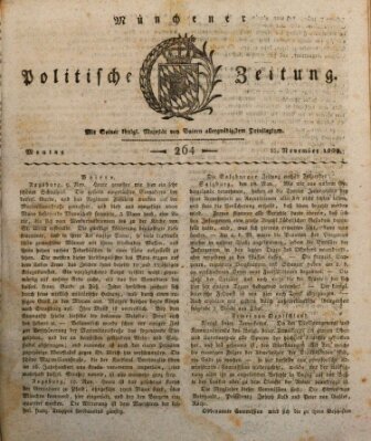 Münchener politische Zeitung (Süddeutsche Presse) Montag 13. November 1809