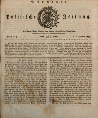 Münchener politische Zeitung (Süddeutsche Presse) Montag 4. Dezember 1809