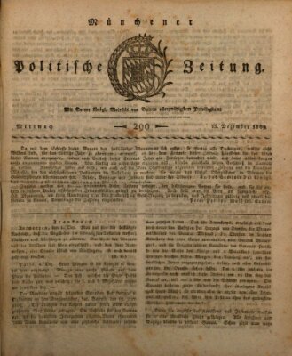 Münchener politische Zeitung (Süddeutsche Presse) Mittwoch 13. Dezember 1809