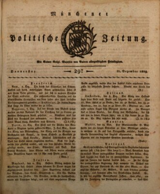 Münchener politische Zeitung (Süddeutsche Presse) Donnerstag 21. Dezember 1809