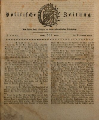 Münchener politische Zeitung (Süddeutsche Presse) Freitag 29. Dezember 1809