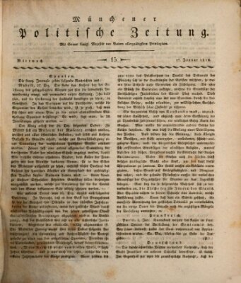 Münchener politische Zeitung (Süddeutsche Presse) Mittwoch 17. Januar 1810