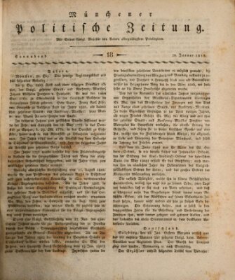 Münchener politische Zeitung (Süddeutsche Presse) Samstag 20. Januar 1810