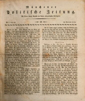 Münchener politische Zeitung (Süddeutsche Presse) Mittwoch 24. Januar 1810