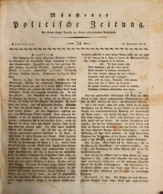 Münchener politische Zeitung (Süddeutsche Presse) Samstag 27. Januar 1810