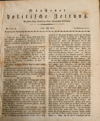 Münchener politische Zeitung (Süddeutsche Presse) Mittwoch 14. Februar 1810