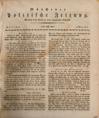 Münchener politische Zeitung (Süddeutsche Presse) Donnerstag 8. März 1810