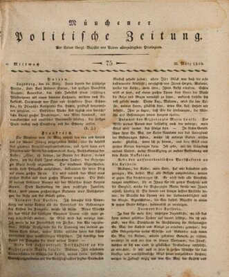 Münchener politische Zeitung (Süddeutsche Presse) Mittwoch 28. März 1810