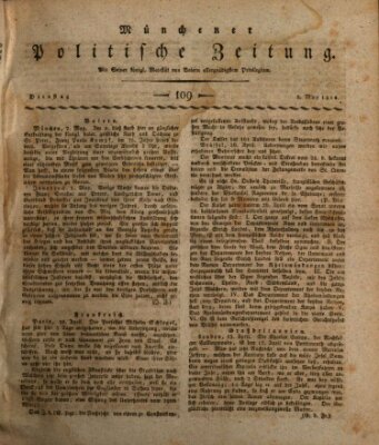 Münchener politische Zeitung (Süddeutsche Presse) Dienstag 8. Mai 1810