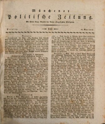 Münchener politische Zeitung (Süddeutsche Presse) Freitag 18. Mai 1810