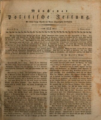 Münchener politische Zeitung (Süddeutsche Presse) Dienstag 5. Juni 1810