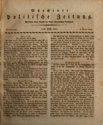 Münchener politische Zeitung (Süddeutsche Presse) Freitag 8. Juni 1810