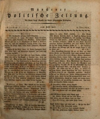 Münchener politische Zeitung (Süddeutsche Presse) Dienstag 19. Juni 1810