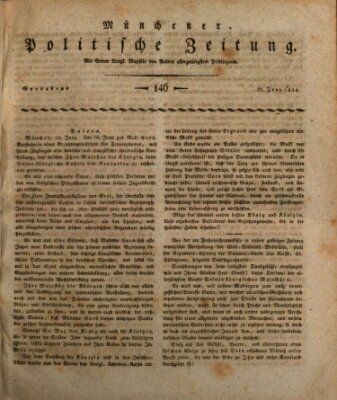 Münchener politische Zeitung (Süddeutsche Presse) Samstag 23. Juni 1810