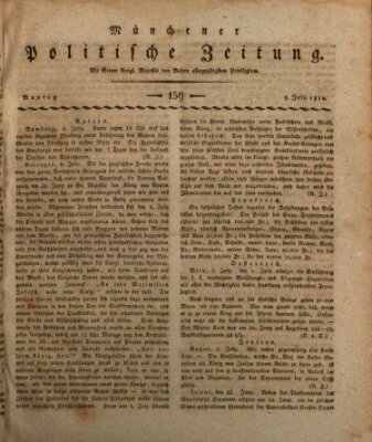 Münchener politische Zeitung (Süddeutsche Presse) Montag 9. Juli 1810