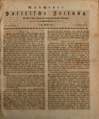 Münchener politische Zeitung (Süddeutsche Presse) Dienstag 10. Juli 1810