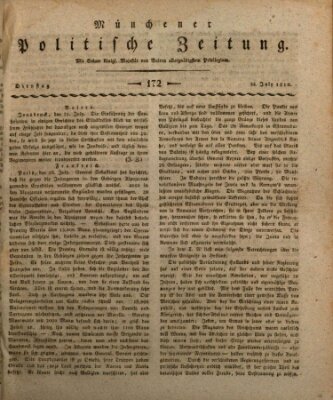 Münchener politische Zeitung (Süddeutsche Presse) Dienstag 24. Juli 1810