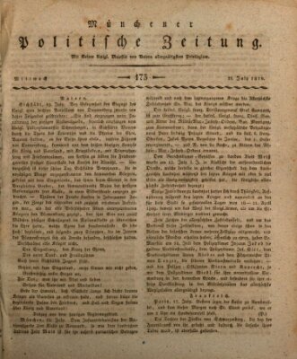 Münchener politische Zeitung (Süddeutsche Presse) Mittwoch 25. Juli 1810